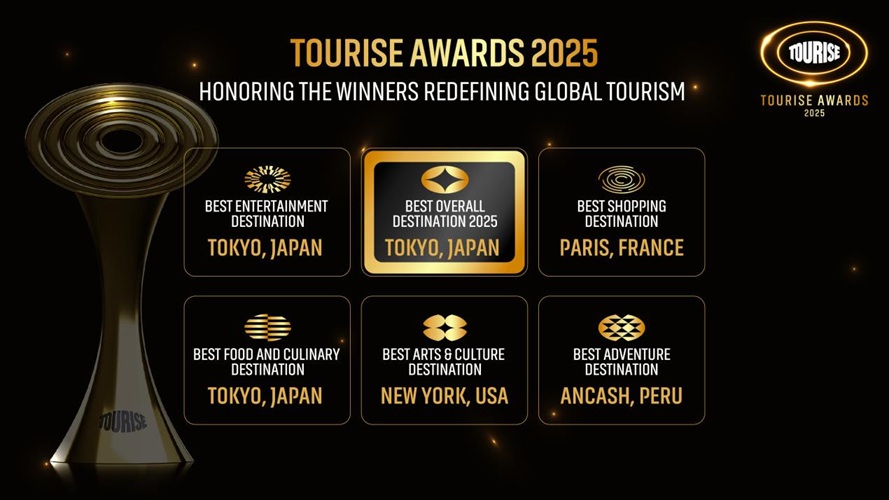 TOURISE Awards 2025: Tokyo, New York, Ancash, and Paris Win Top Honors tourise